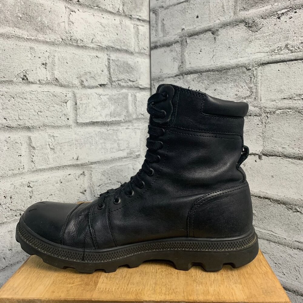 Diesel Butch Black Leather Lace Up Chucky Sole Y2K Combat Boots - Picture 2 of 15